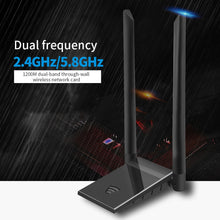 Load image into Gallery viewer, 1200Mbps WIFI USB 3.0 Adapter Wireless Network Card 802.11ac Dual Band Wi-Fi Adapter LAN Gigabit 2.4G/5G Router for Xiaomi