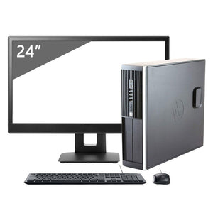 Hp Elite 8300-desktop computer + Monitor 24 ''(Intel Core i5-3470, 8 hard GB RAM, 240 SSD disk, DVD reader, Windows 10