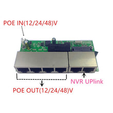 Load image into Gallery viewer, POE12V-24V-48V POE12V/24V/48V POE OUT12V/24V/48V poe switch 100 mbps POE poort;100 mbps UP Link poort;  poe powered switch NVR
