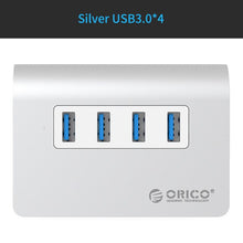 Load image into Gallery viewer, ORICO USB Hub USB 3.0 HUB New Mac Design Mini High Quality High Speed Aluminum 4 Port USB C Hub Splitter With Data Cable Hub USB
